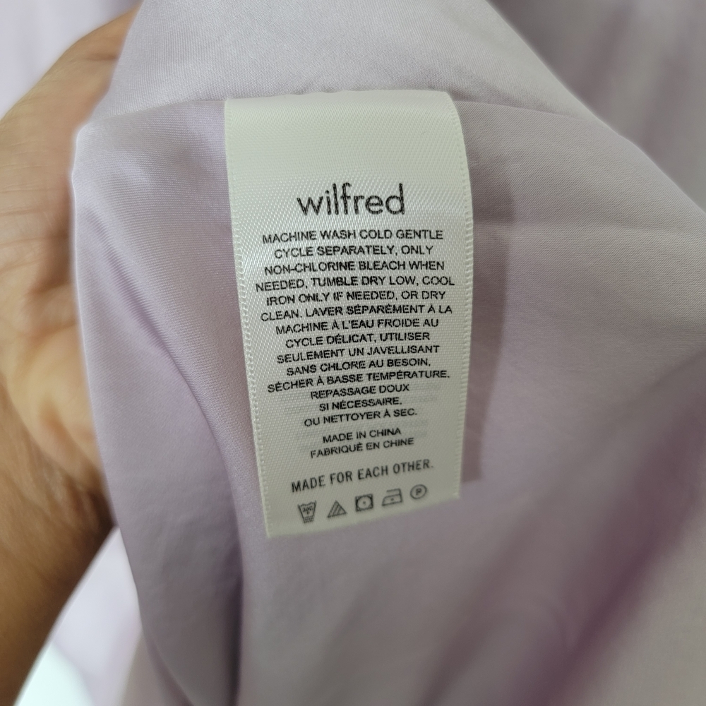 ARITZIA Wilfred Lilac Bellow Satin Slip Dress with Spaghetti Straps - Picture 5 of 9